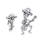 S925 Oxidized Silver Earrings Size 1.5*1cm, 2.4*1.3cm for Women