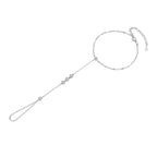925 Sterling Silver White Gold Plated Adjustable Bracelet for Women