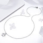 925 Sterling Silver Necklace with SCN Pendant 1.5x1.4cm for Women