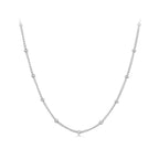 925 Sterling Silver Plated Platinum 45cm Necklace for Women