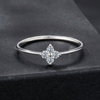 925 Sterling Silver Moissanite Size 6 Ring for Women