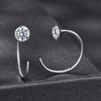 925 Sterling Silver Moissanite 0.3 Carat Earrings for Women