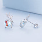 925 Sterling Silver Moonstone CZ Earrings for Women