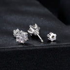 925 Sterling Silver 0.5 Carat Moissanite Earrings for Women
