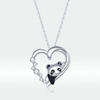 S925 Sterling Silver Adjustable Necklace with CZ and Enamel Pendant