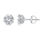 925 Sterling Silver Moissanite 0.5 Carat Earrings for Women