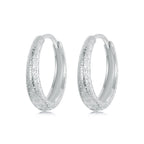 925 Sterling Silver Earrings 16*3mm with Platinum Plating for Women