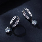 S925 Sterling Silver 0.50 Carat Moissanite Earrings for Women