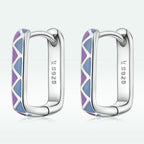 S925 Sterling Silver Enamel Oxidized Earrings for Women