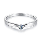 925 Sterling Silver Moissanite Ring Size 6 for Women