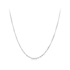925 Sterling Silver Plated Platinum Necklace 45.0 cm for Men