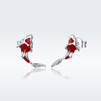 925 Sterling Silver Plated Earrings with Pavé Setting CZ for Women