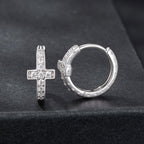 925 Sterling Silver Moissanite Earrings 1.3cm for Women