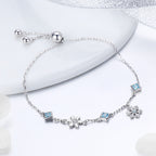 925 Sterling Silver Adjustable Bracelet for Women - 22cm