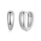 925 Sterling Silver Oxidized Earrings 12x5mm for Women