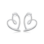 925 Sterling Silver Earrings for Women - 19x14mm, Platinum Plated