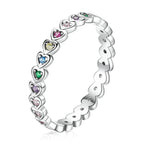 925 Sterling Silver & Platinum Plated 0.29cm CZ Ring for Women Size 6.0