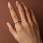 925 Sterling Silver Moissanite 0.03ct Ring Size 6