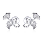 925 Sterling Silver Plated Platinum Wiredrawing Earrings