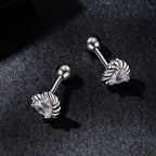 925 Sterling Silver Moissanite 0.15ct Earrings for Women