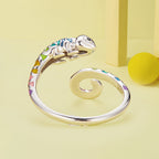 925 Sterling Silver Enamel Process Pavé Setting CZ Ring for Women