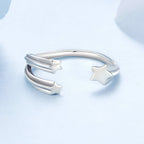 925 Sterling Silver Ring with Oxidized Finish - Width 0.15-0.8cm for Women