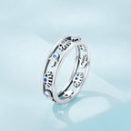 925 Sterling Silver Oxidized Silver Ring with Pavé Setting CZ, Size 6 for Women