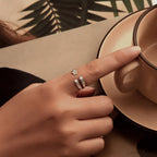 925 Sterling Silver Ring with Oxidized Finish - Width 0.15-0.8cm for Women