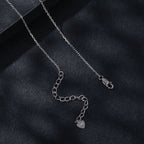 925 Sterling Silver Plated Platinum 5.0mm Moissanite Necklace for Women