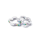 925 Sterling Silver Earrings with Pavé Setting CZ and Platinum Plating for Women