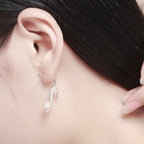 925 Sterling Silver Earrings for Women - 3*2.5cm, Platinum Plated
