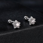 925 Sterling Silver Moissanite Stud Earrings 5mm for Women