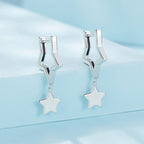 925 Sterling Silver Earrings 25*8mm for Women