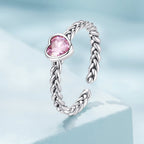 925 Sterling Silver Love CZ Ring for Women