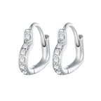925 Sterling Silver Earrings with Pavé Setting CZ for Women