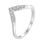 S925 Sterling Silver Moissanite 1.7mm Ring for Women - Size 6