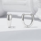 925 Sterling Silver Oxidized Earrings 12x5mm for Women