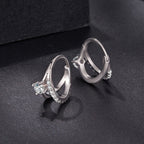 925 Sterling Silver Moissanite 0.3ct Earrings Size 1.2*0.6cm for Women