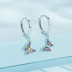 925 Sterling Silver Earrings with Pavé Setting CZ, 2.3*0.95cm, for Women