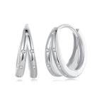 925 Sterling Silver Pavé Setting CZ Earrings for Women
