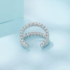925 Sterling Silver White Gold Plated Hoop Earrings 0.7x1.3cm for Women