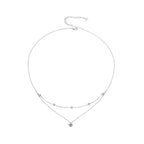925 Sterling Silver Plated Platinum 5.0mm Moissanite Necklace for Women