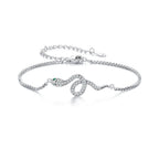 S925 Sterling Silver & Pavé CZ Platinum-Plated Bracelet