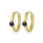 925 Sterling Silver Pavé Setting CZ Gold Plated Earrings for Women