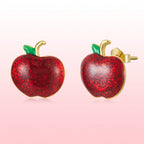 925 Sterling Silver Enamel Plated Gold Earrings