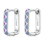 S925 Sterling Silver Enamel Oxidized Earrings for Women
