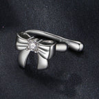925 Sterling Silver Moissanite 0.1ct Earrings with White Gold Plating for Women