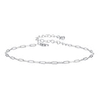 925 Sterling Silver Plated White Gold Adjustable Bracelet for Women