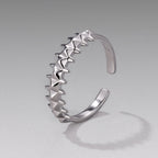 925 Sterling Silver + Plated White Gold 0.24cm Ring for Women