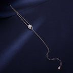 925 Sterling Silver Moissanite Bracelet with Pavé Setting 15+6cm for Women